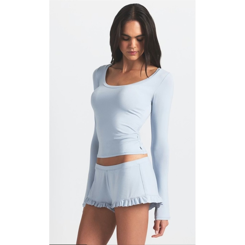 Skims Sleep Scoop Neck Top Sleep ST-SST-11138W Zen Blue Medium - Picture 3 of 8
